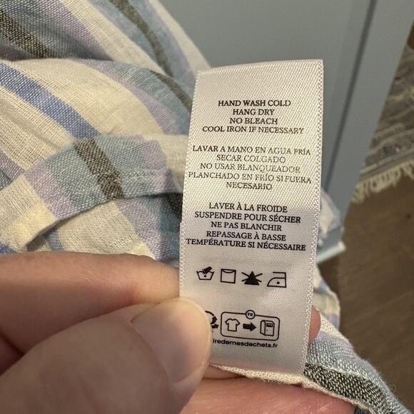 Rails Dress Womens XL Blue Purple Catania Stripe Crystal Smocked Ruffle Boho - Picture 16 of 16